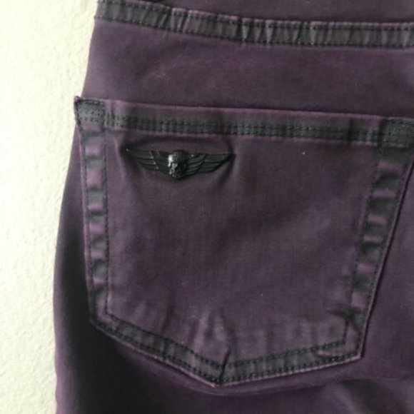 Rock & Republic Berlin purple skinny jeans Sz 0M - Picture 7 of 8